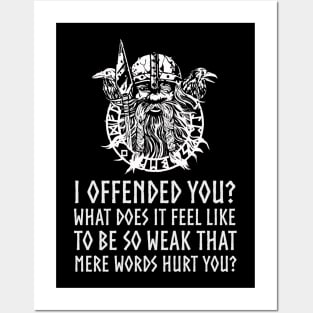 I offended you? What does it feel like to be so weak that mere words hurt you? - Norse Viking Pagan God Odin Posters and Art